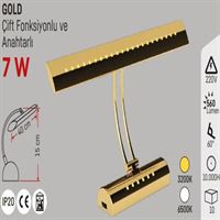 7W.40cm LED TABLO APLİĞİ GOLD KASA BEYAZ 1